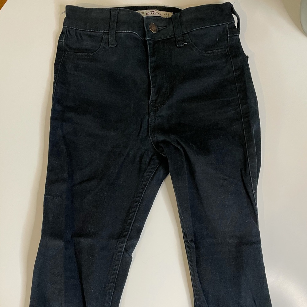 High rise plain black jeans